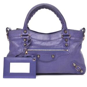 BALENCIAGA Agneau Giant 12 City Bag with Rose Gold Hardware